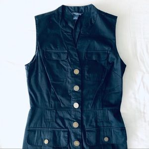 Black Military Style Banana Republic Factory Dress